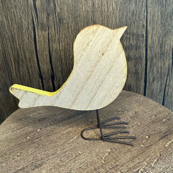 Home Decor Wood Bird Sitter Flower Home Decor NEW FAST SHIP - Picture 5 of 6